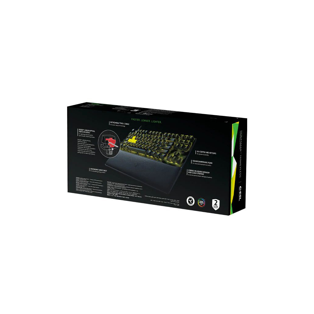 Клавіатура Razer Huntsman V2 Tenkeyless Red switch ESL Ed USB Black (RZ03-03941700-R3M1) - зображення 4