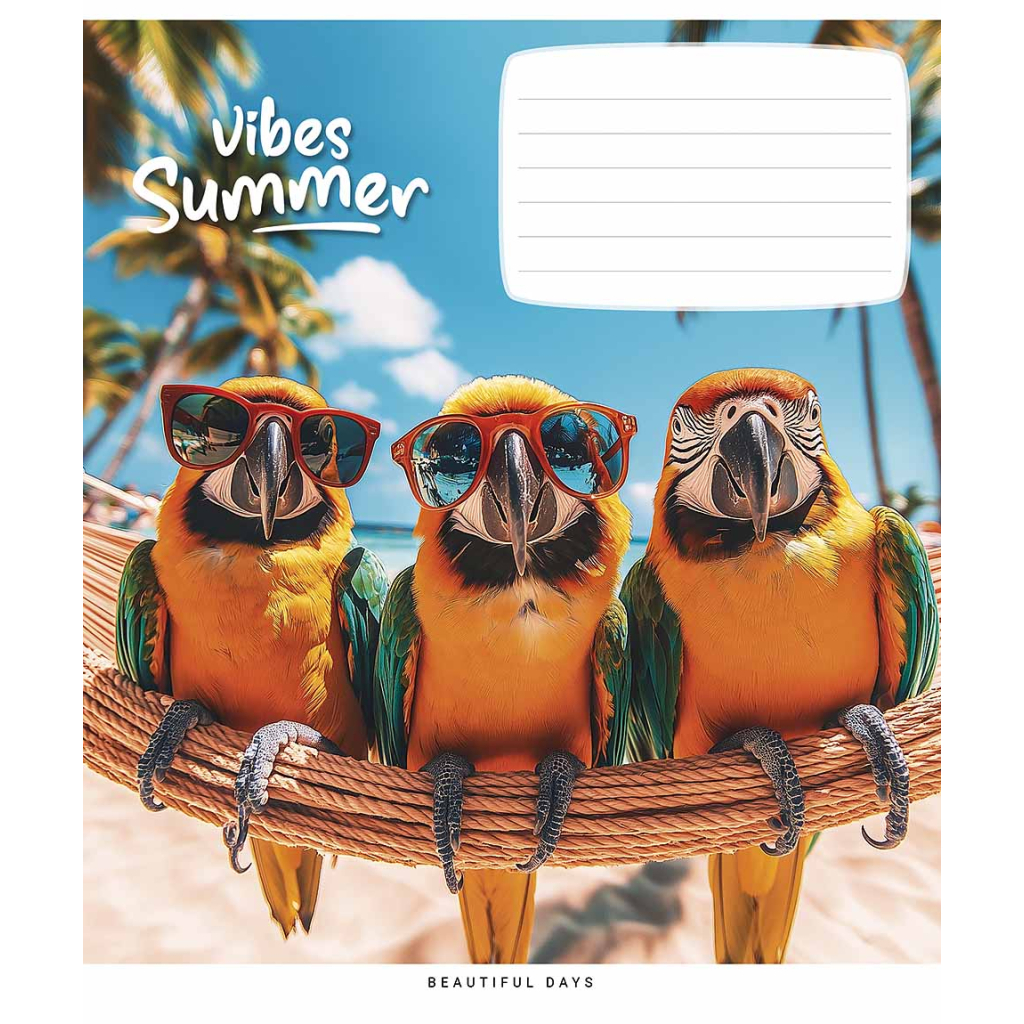 Зошит Школярик Summer vibes 24 аркуша лінія (024-3494L) - зображення 4