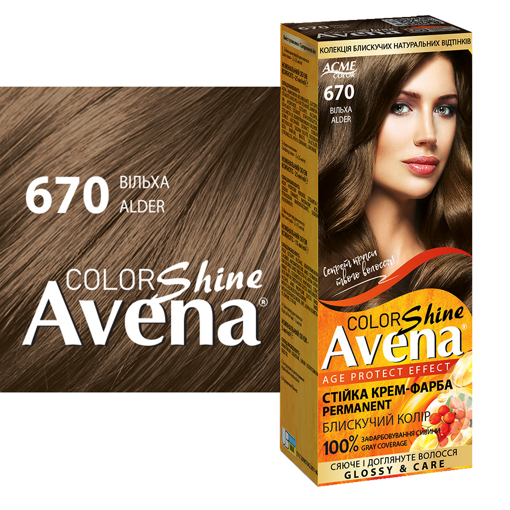 Фарба для волосся Acme Color Avena Shine Color Стійка 670 - Вільха (4823115502599) - изображение 3