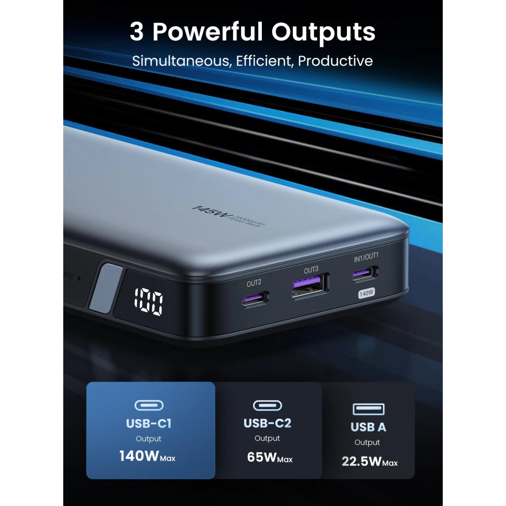 Концентратор Ugreen USB-C to HDMI + 2xUSB 3.2 + USB-C 3.2 + RJ45 + PD CM512 gray (45000) - зображення 4