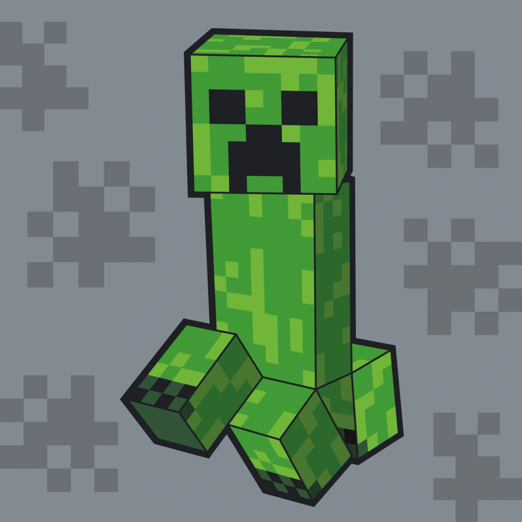 Картина по номерам Santi Майнкрафт Кріпер 25*25см полотно кольорове (955024) - изображение 1