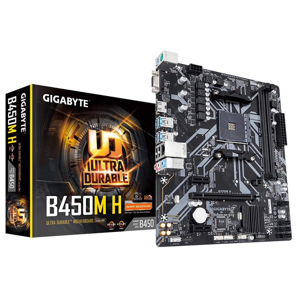 Материнська плата GIGABYTE B450M H - зображення 1