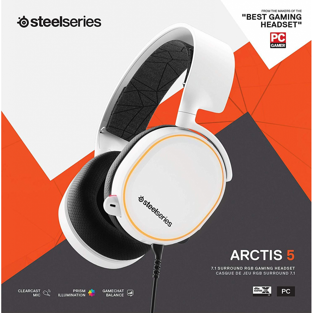 Навушники SteelSeries Arctis 5 White 2019 Edition (61507) - зображення 6
