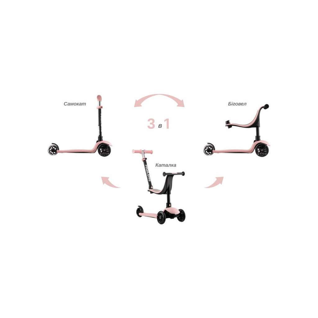 Самокат Miqilong Alamo Рожевий (ALAMO-125-PINK) - зображення 10