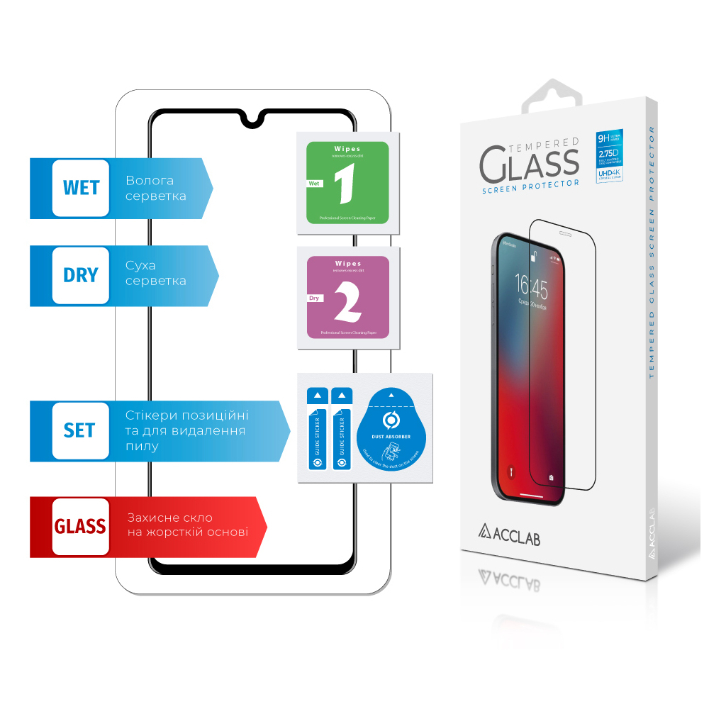 Скло захисне ACCLAB Full Glue Samsung A41 (1283126508585) - зображення 6