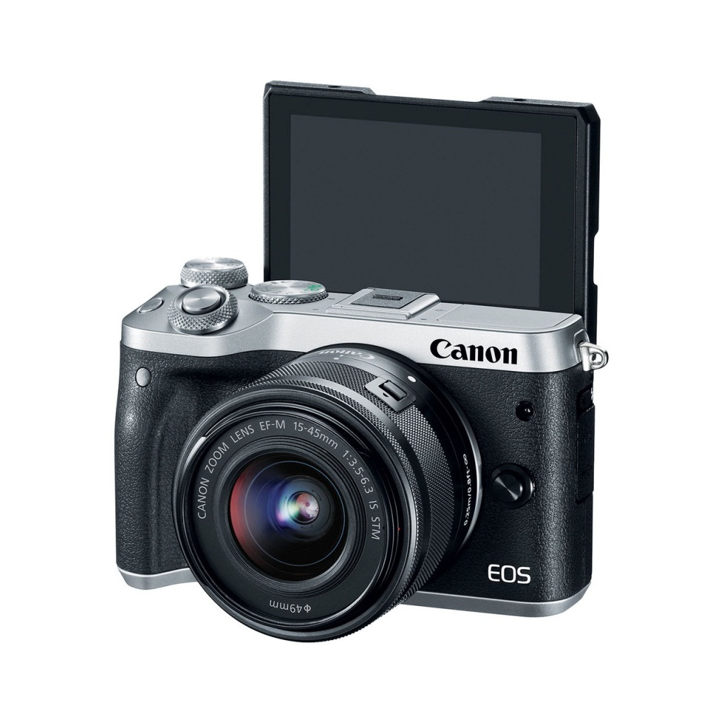 Цифровий фотоапарат Canon EOS M6 Kit 15-45 IS STM Silver (1725C045) - зображення 5