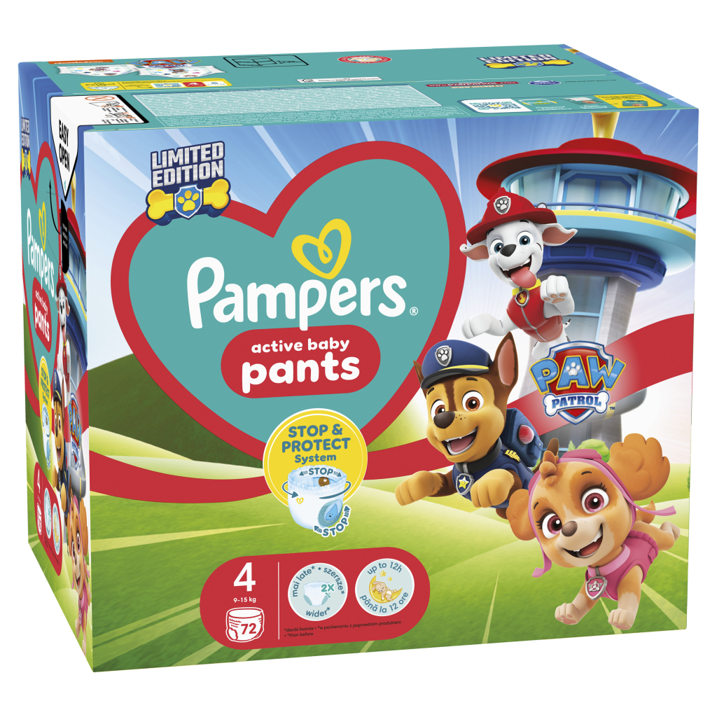 Підгузки Pampers Maxi Розмір 4 (9-15 кг) Paw Patrol 72 шт (8006540863572) - зображення 2