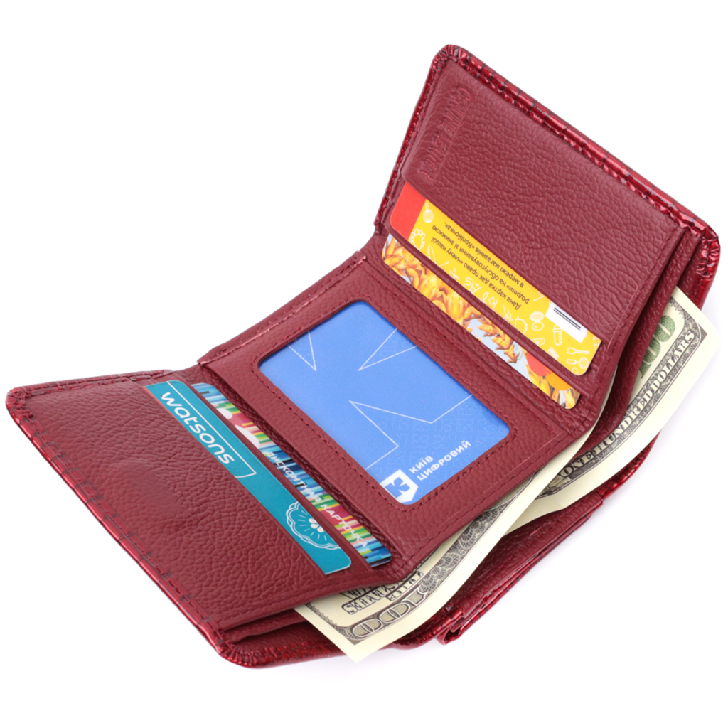 Гаманець ST Leather З натуральної шкіри Червоний (22731) - зображення 8