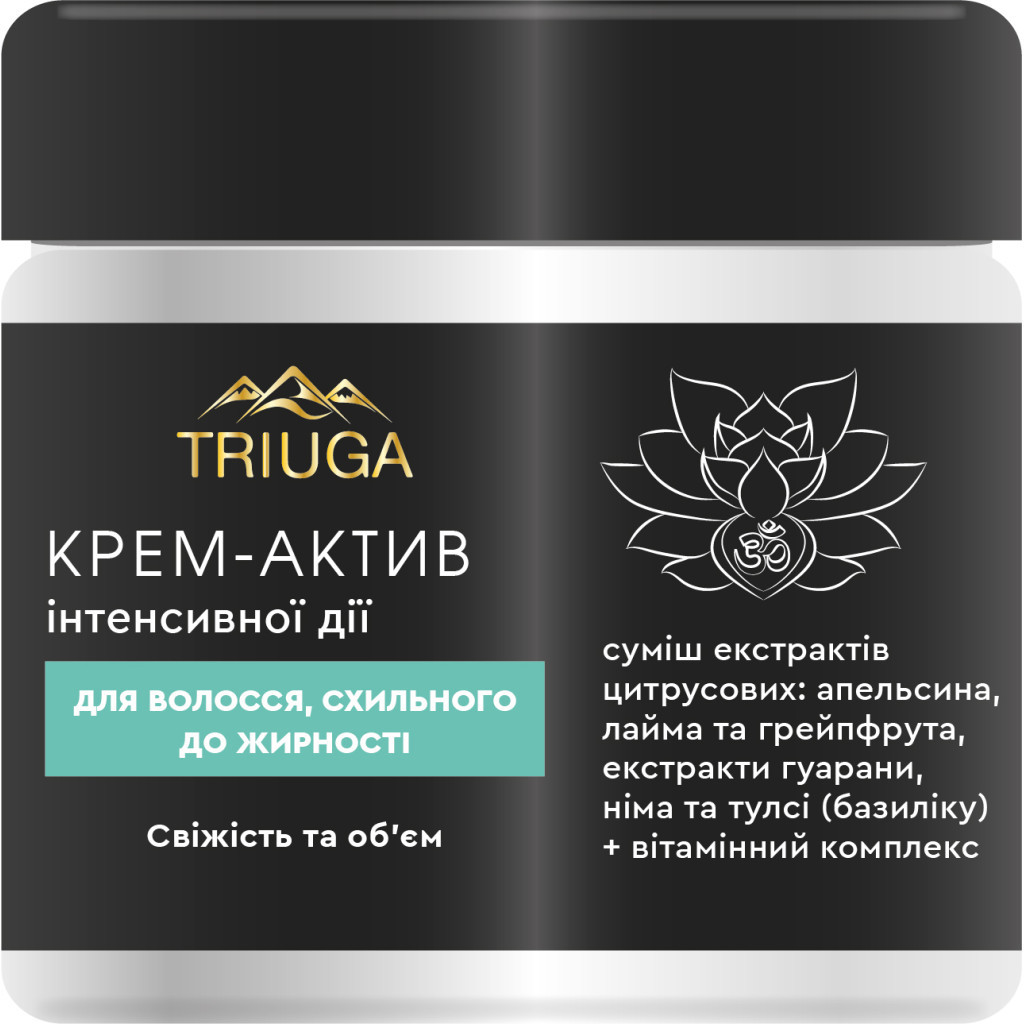 Крем для волосся Triuga Ayurveda Professional Home Care Свіжість та об'єм Для схильного до жирності волосся 300 мл (4820164640791) - изображение 1