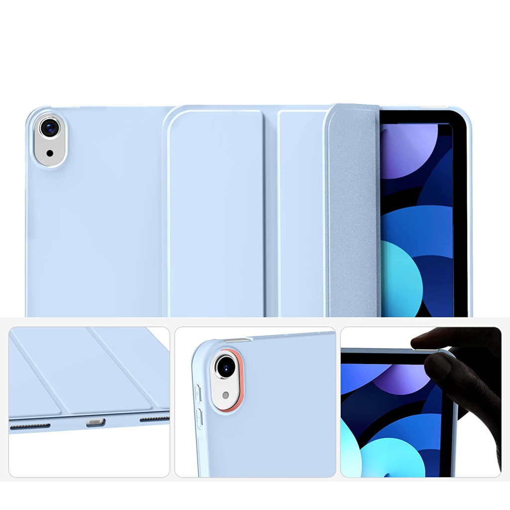 Чохол до планшета BeCover Tri Fold Soft TPU Silicone Apple iPad 10.9" 2022/24/11" 2025 Light Blue (708522) - зображення 3