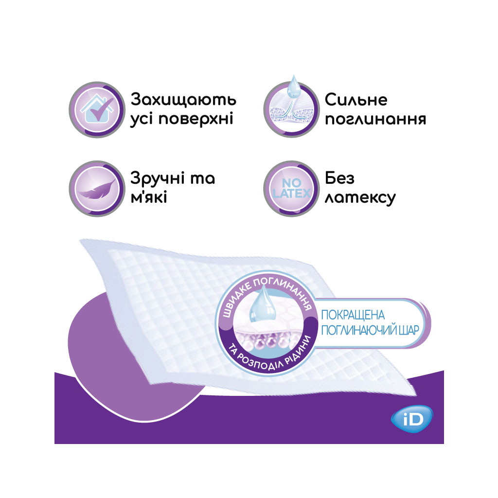 Пелюшки для малюків ID Plus 60x60 30 шт (5411416047889) - зображення 4