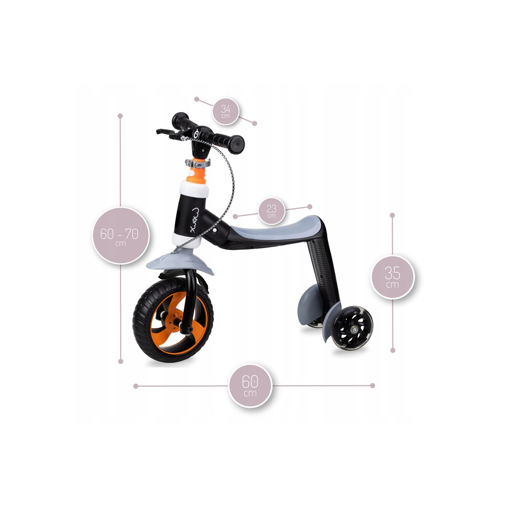 Самокат MoMi Elios 2 в 1 беговел orange (ROBI00033) - зображення 4