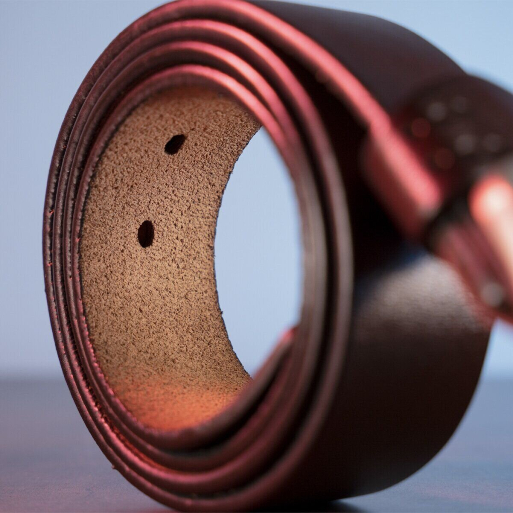 Ремінь Vintage Шкіряний з закругленою класичною пряжкою Коричневий (20230) - зображення 8