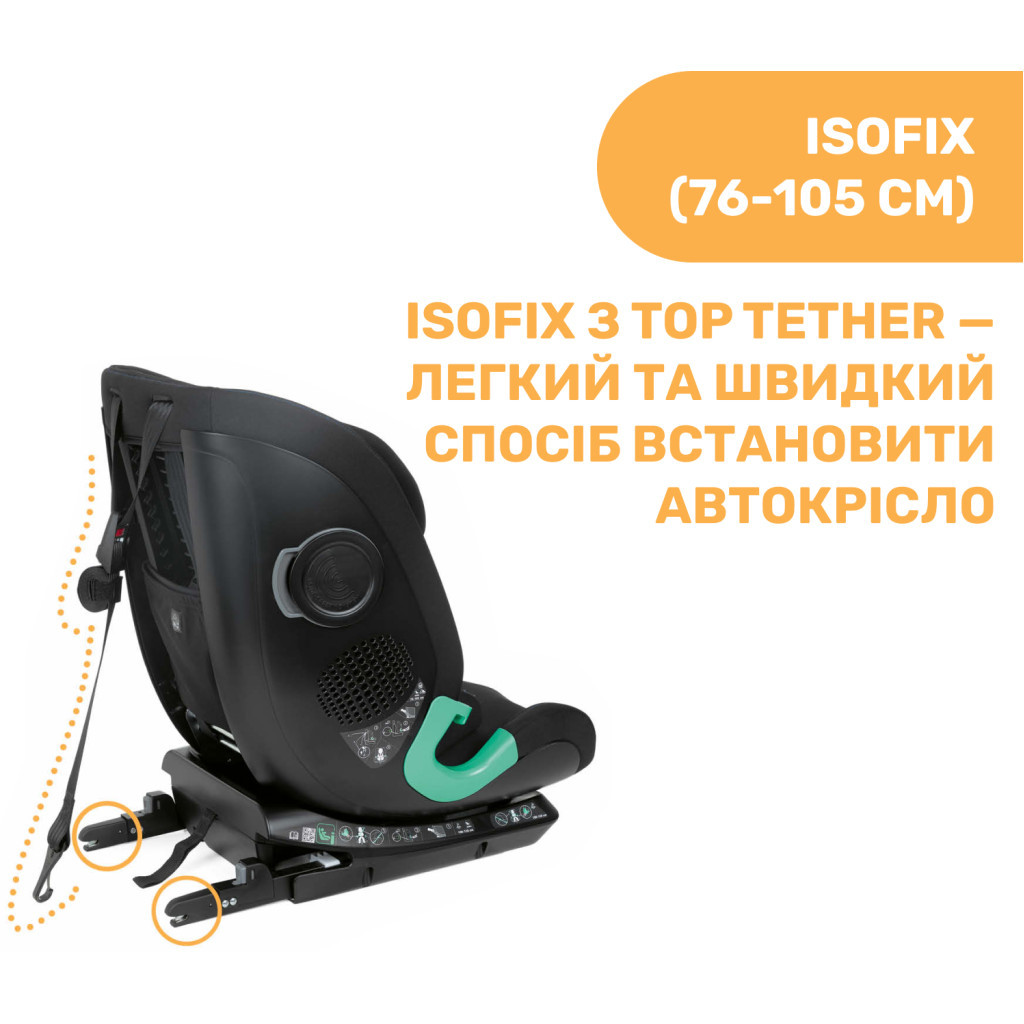 Автокрісло Chicco MySeat i-Size Air Чорне (79873.72) - зображення 3