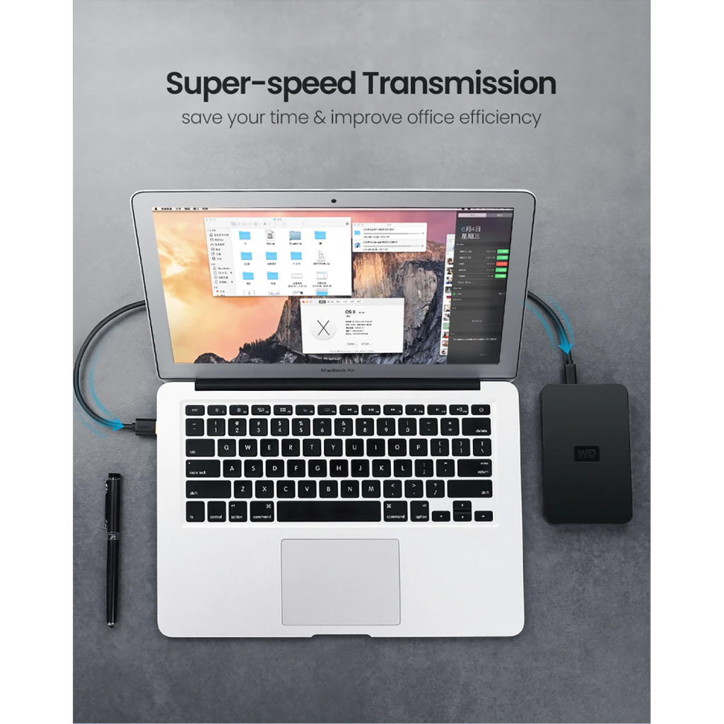 Дата кабель USB 2.0 AM to Mini 5P 1.5m US132 black Ugreen (10385) - зображення 7