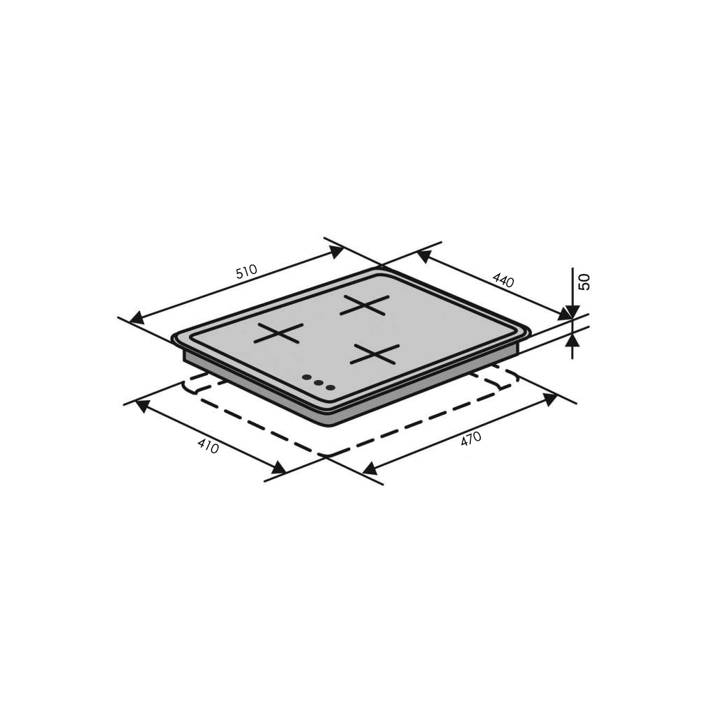 Варочна поверхня Ventolux HG430-G3G CS (IVORY) - зображення 7