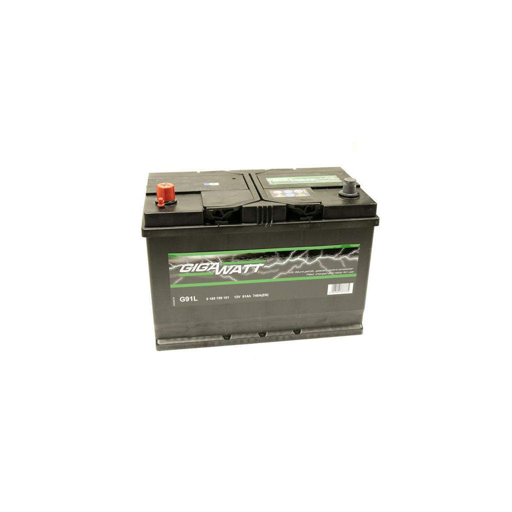 Акумулятор автомобільний GigaWatt 91А (0185759101) - зображення 3