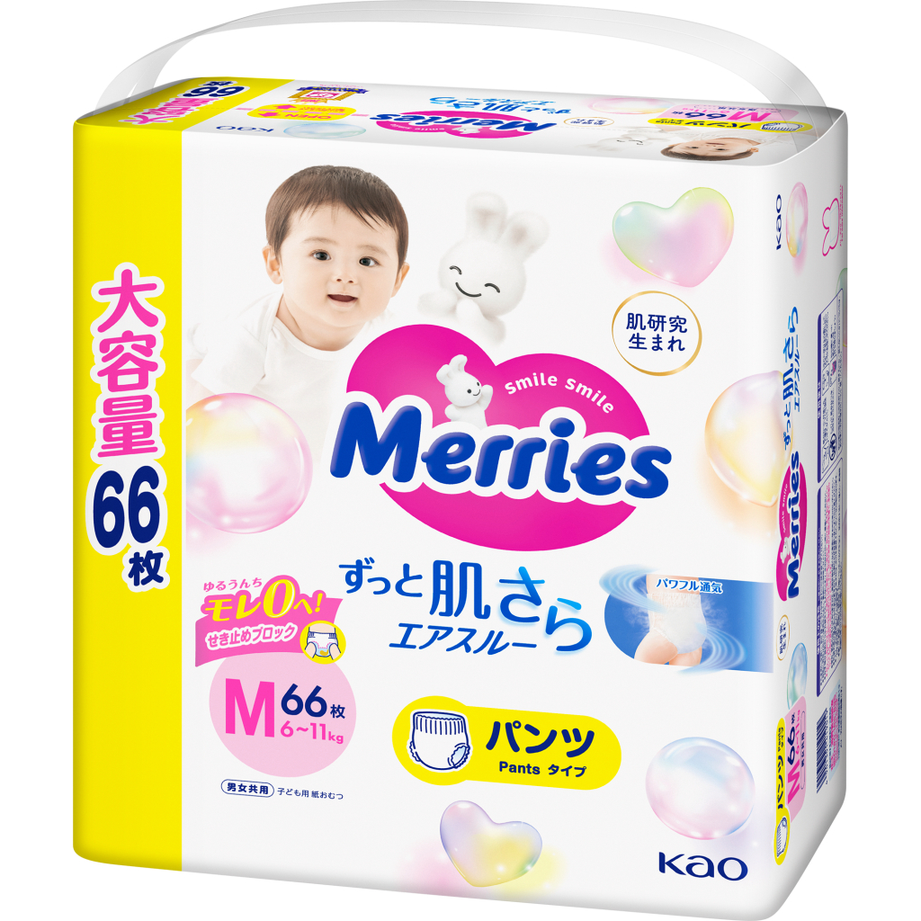 Підгузки Merries Трусики Ultra Jumbo М 6-11 кг 66 шт (4901301419019) - зображення 1