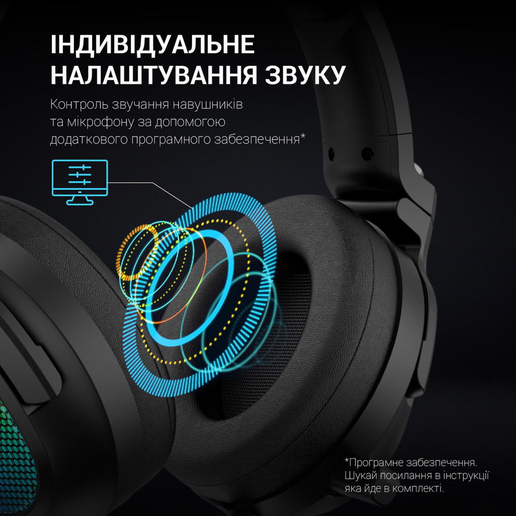 Навушники GamePro HS1300 RGB 7.1 Black (HS1300) - зображення 10