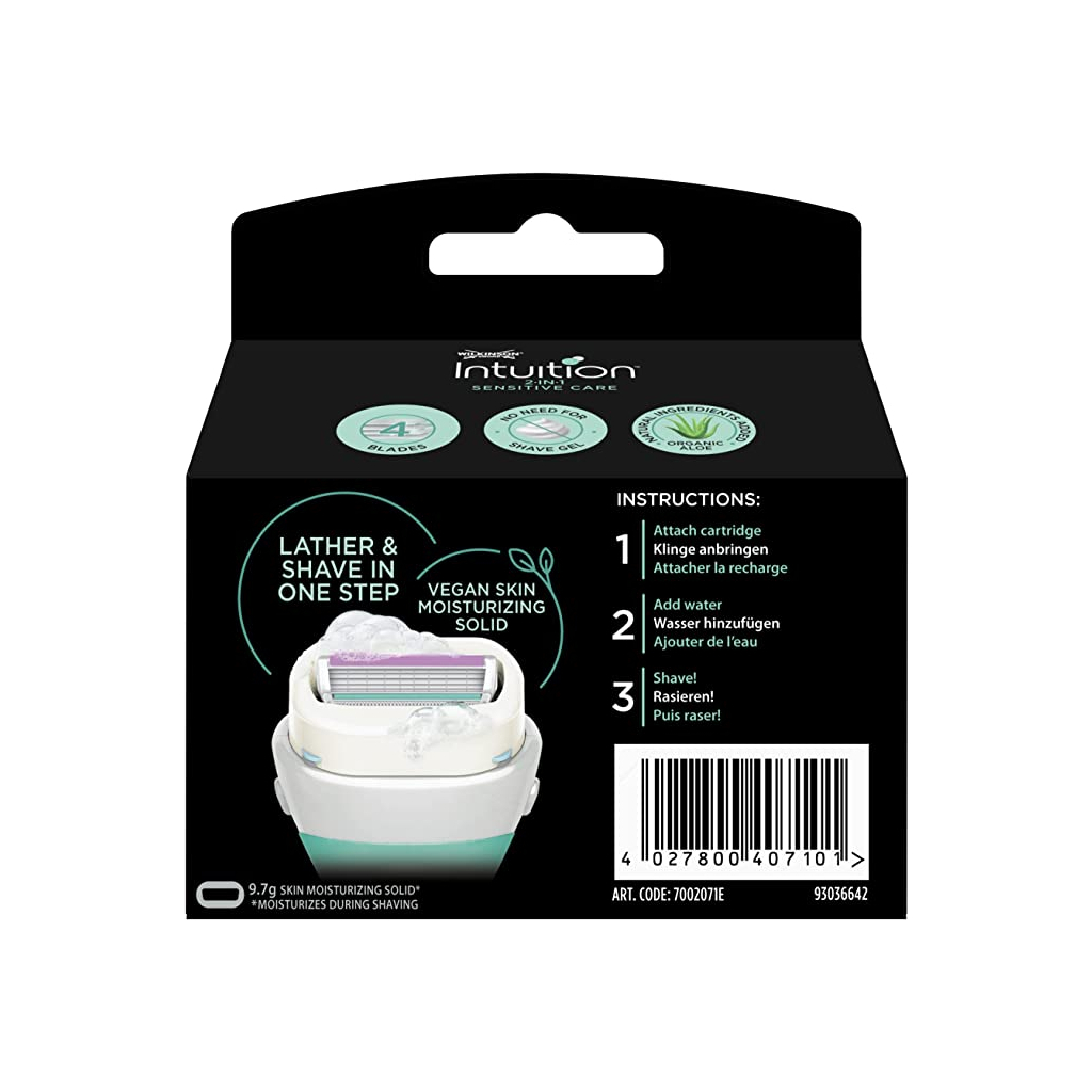 Змінні касети Wilkinson Sword Intuition Sensitive Care 3 шт. (4027800407101) - зображення 2