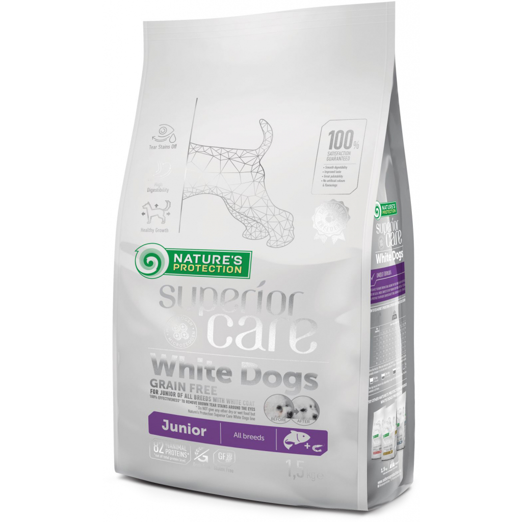 Сухий корм для собак Nature's Protection Superior Care White Dogs Grain Free Junior 1.5 кг (NPSC45671) - зображення 1