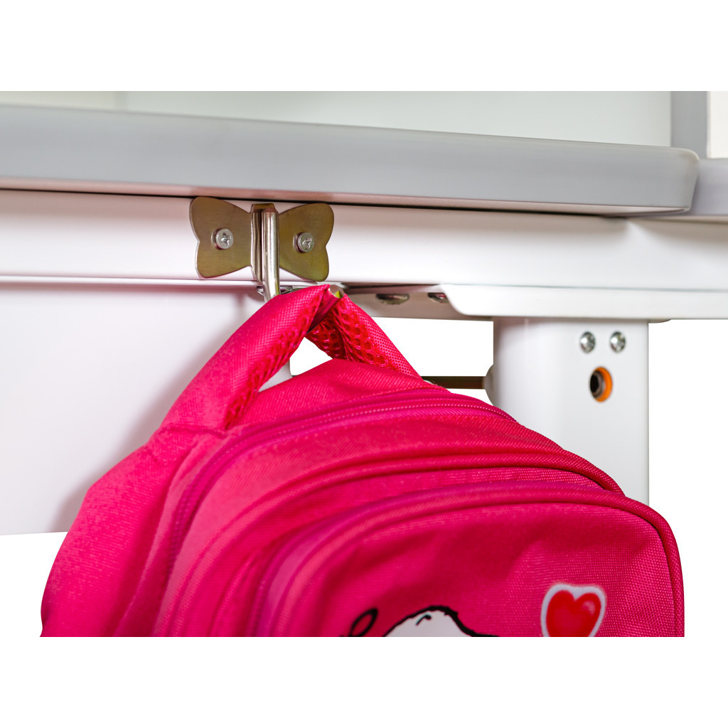 Парта Mealux Edmonton Multicolor Pink (BD-610 W/МС + PN з полицею) - зображення 11
