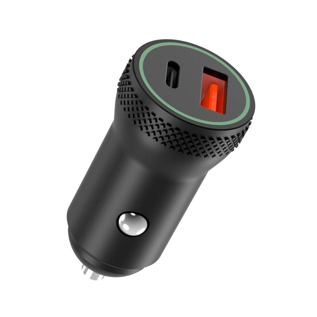 Зарядний пристрій XO 1xUSB QC3.0 + 1xUSB-C PD18W black (CC33-BK) - зображення 1