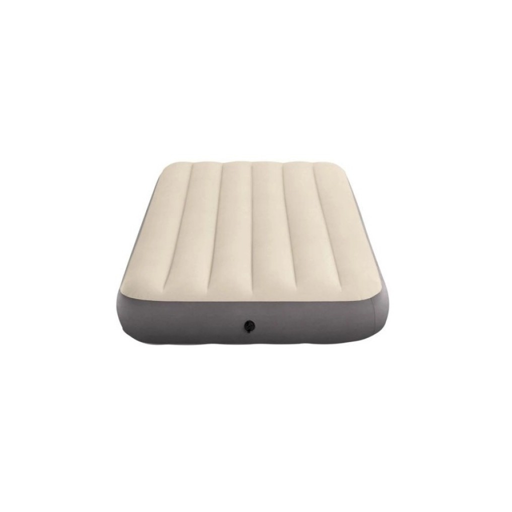 Матрац надувний Intex Dura-Beam велюр 99 x 191 x 25 см Бежевий (Intex 64101) - зображення 2