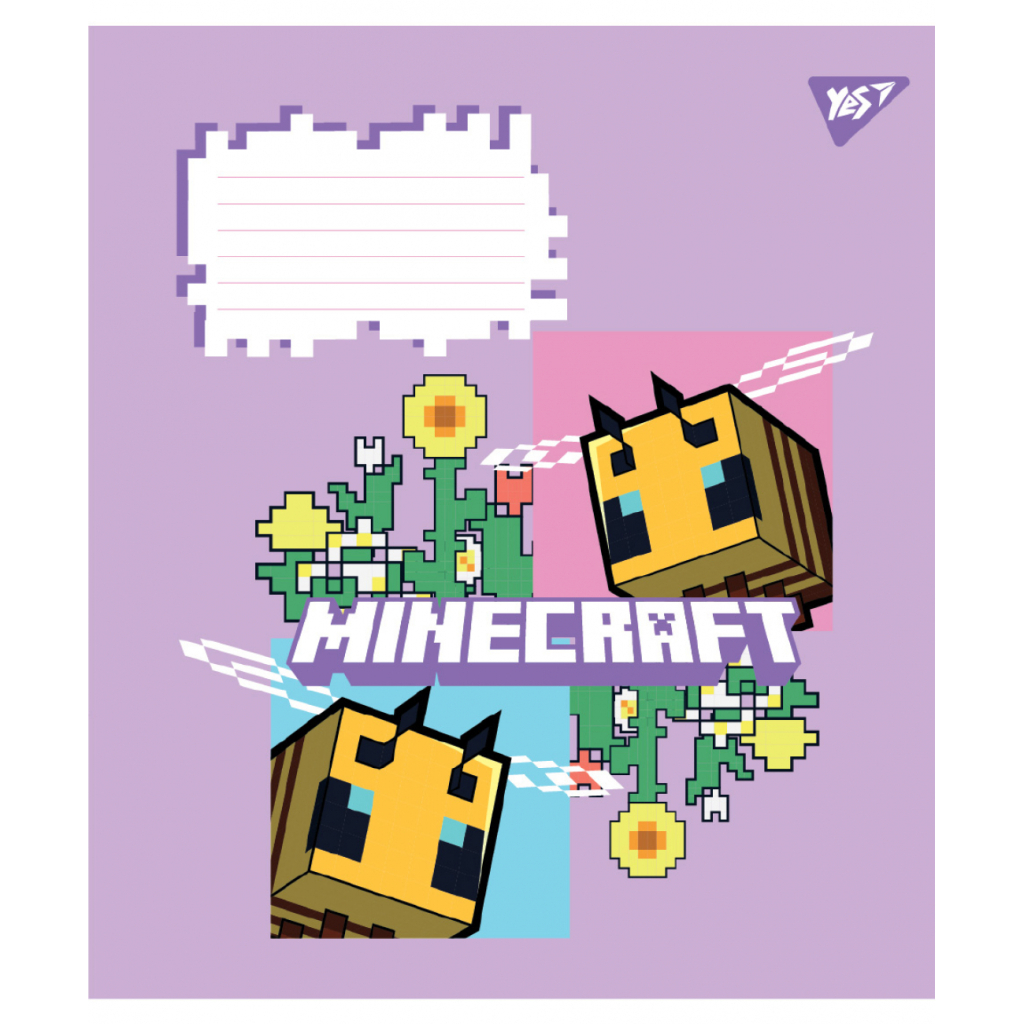 Зошит Yes Minecraft Flowers А5 24 аркушів клітинка (767588) - изображение 3