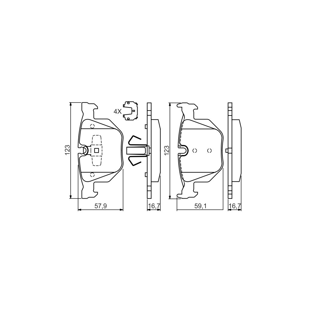 Гальмівні колодки Bosch 0 986 494 540 - зображення 1