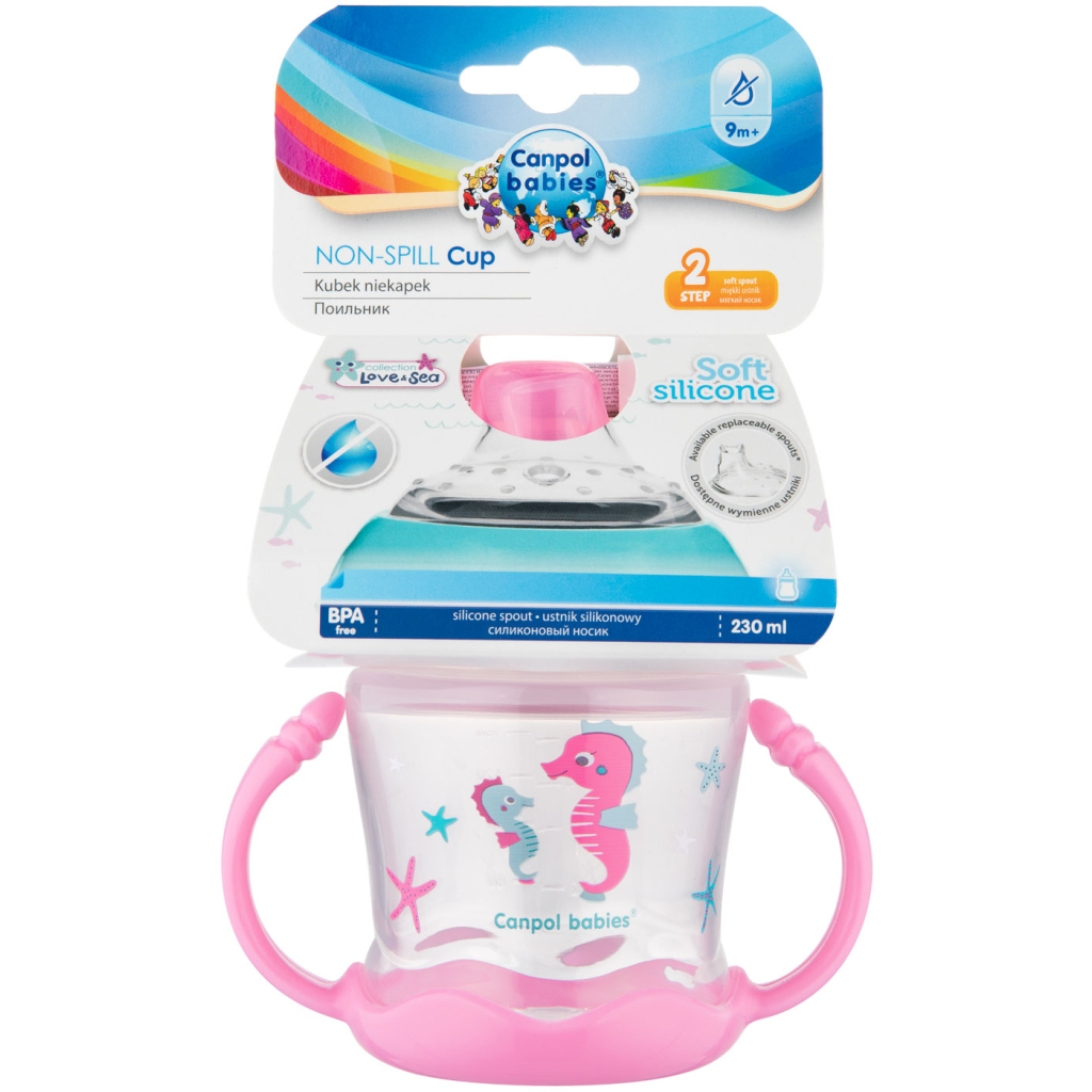 Поїльник-непроливайка Canpol babies Sweet fun 180 мл рожева (57/300_pin) - зображення 7