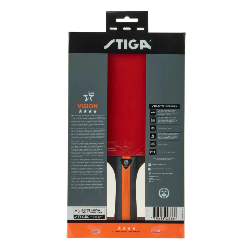 Ракетка для настільного тенісу Stiga Vision 4 Star FL (1214-3218-01) (931151) - зображення 5