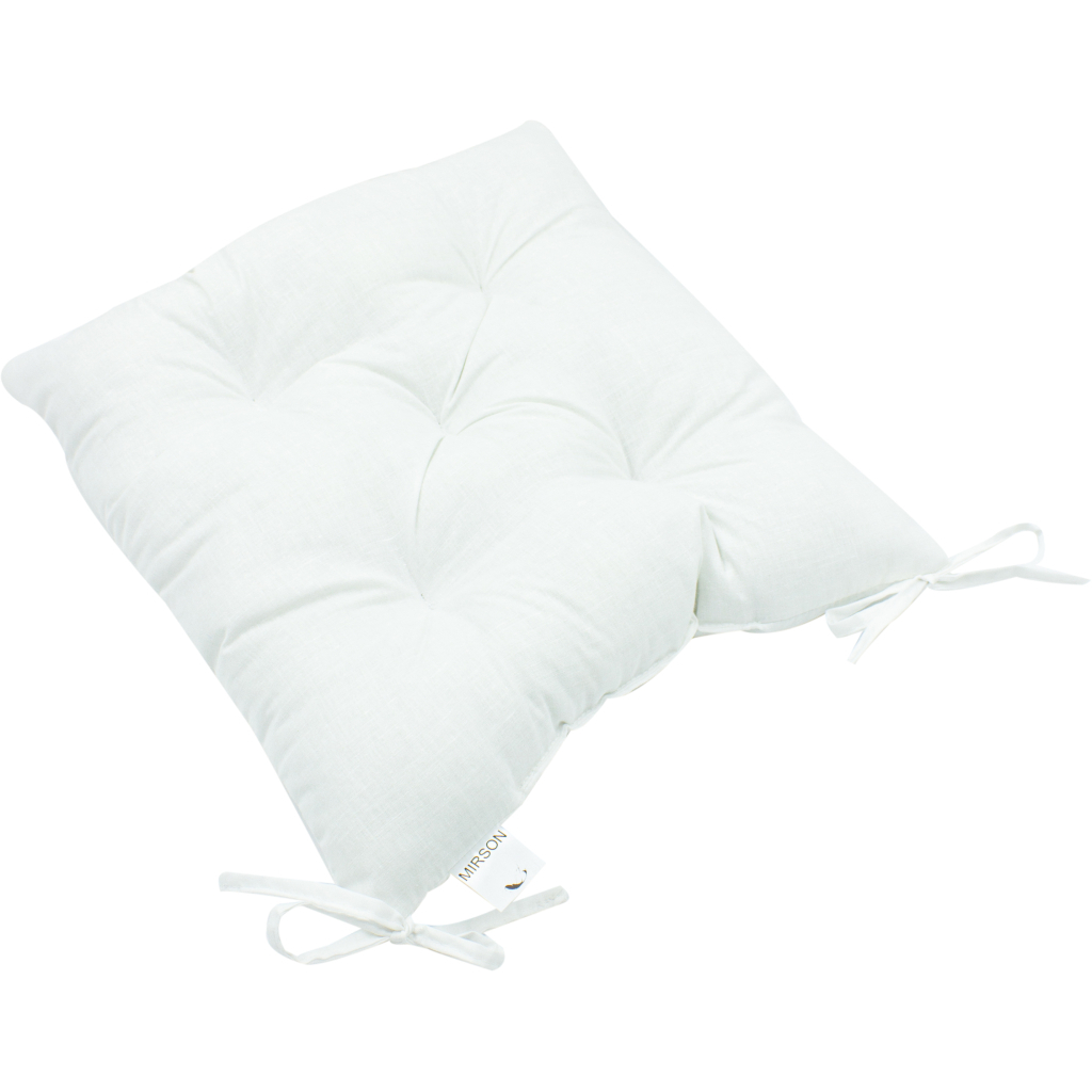 Подушка на стілець MirSon Ranforce Elite 11-2107 White 40х40 см (2200006185116) - зображення 1