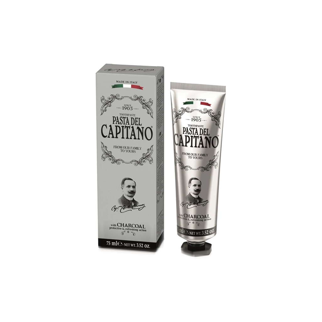 Зубна паста Pasta del Capitano З деревним вугіллям 75 мл (8002140037702) - зображення 1