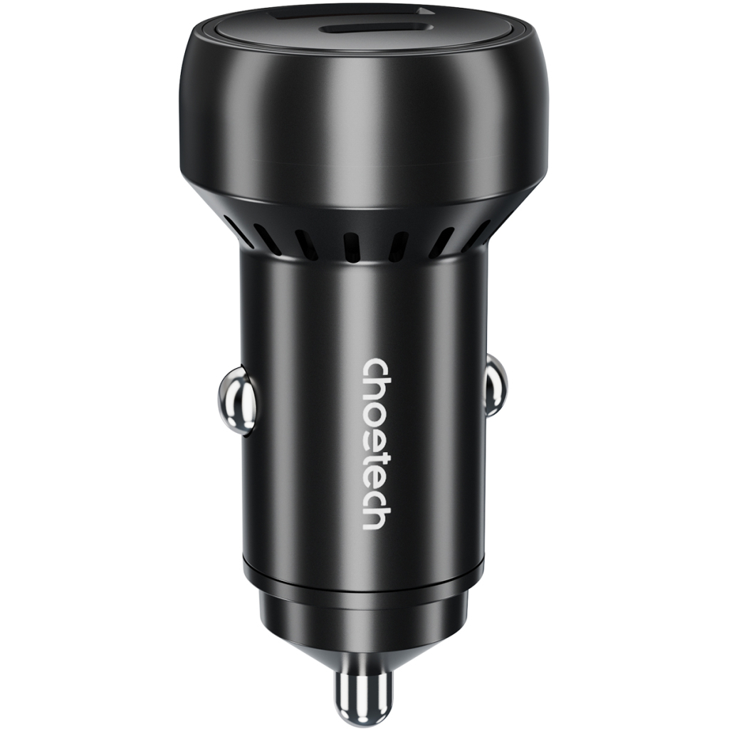 Зарядний пристрій Choetech USB-C+USB-A 60W QC3.0/PD/PPS black (TC0014-BK) - зображення 1