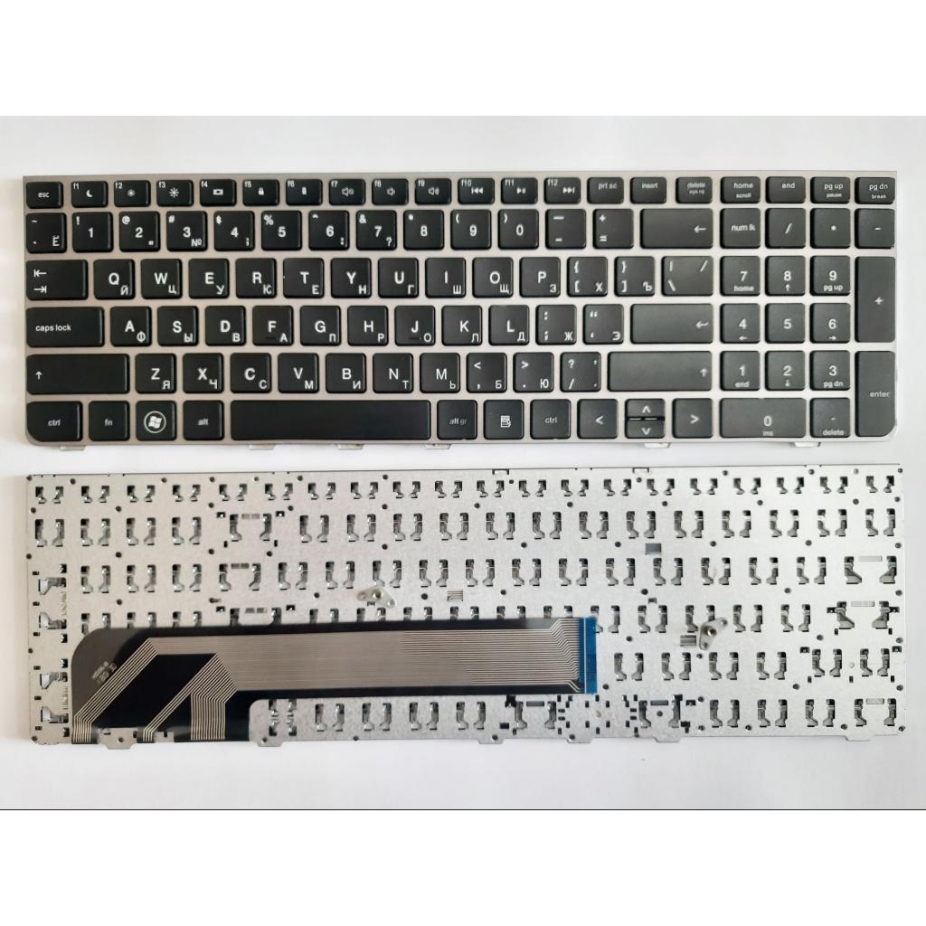 Клавіатура ноутбука HP ProBook 4530s, 4535s, 4730s чорна зі сріблястою рамкою (A46017) - зображення 1