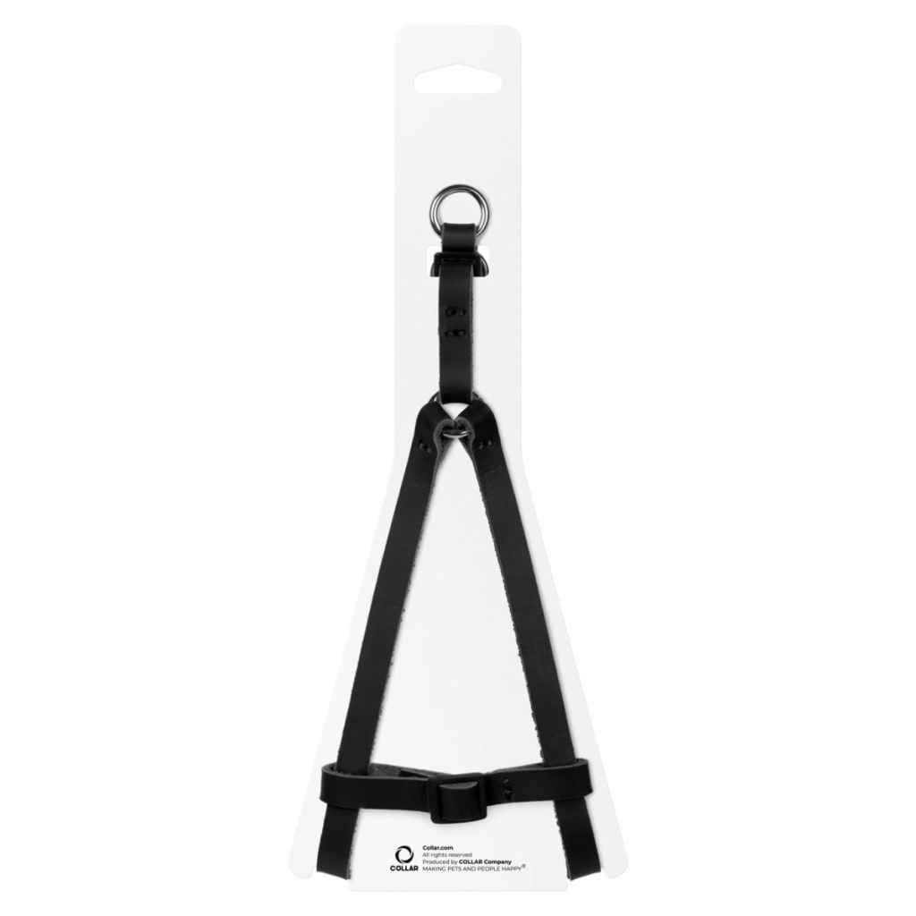 Шлея для котів WAUDOG Classic з QR паспортом XS Ш 10 мм В=С 28-40 см чорна (60101) - зображення 2