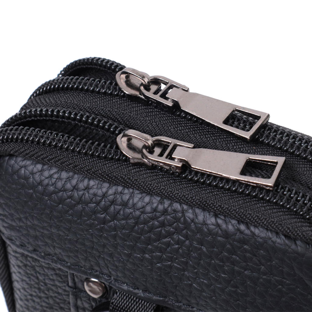 Сумка Vintage На пояс з натуральної шкіри Чорна (22736) - зображення 7