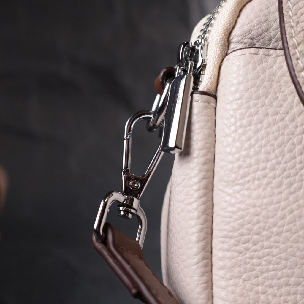 Сумка Vintage Маленька жіноча з натуральної шкіри Біла (22323) - зображення 11