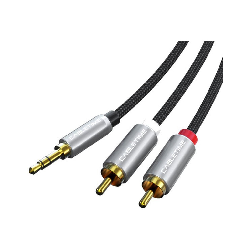 Кабель мультимедійний 3.5mm M to 2xRCA M 1.8m Cabletime (CA914005) - зображення 2