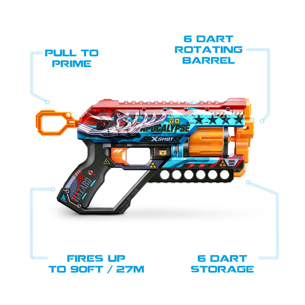 Іграшкова зброя Zuru X-Shot Швидкострільний бластер Skins Griefer Apocalypse (12 патронів) (36561E) - зображення 7