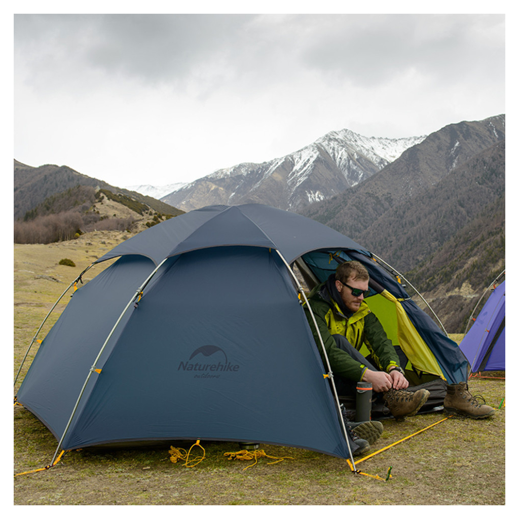 Намет Naturehike двомісний Cloud Peak 2 2 NH19K240-Y 15D темно-синій (6927595736326) - зображення 8