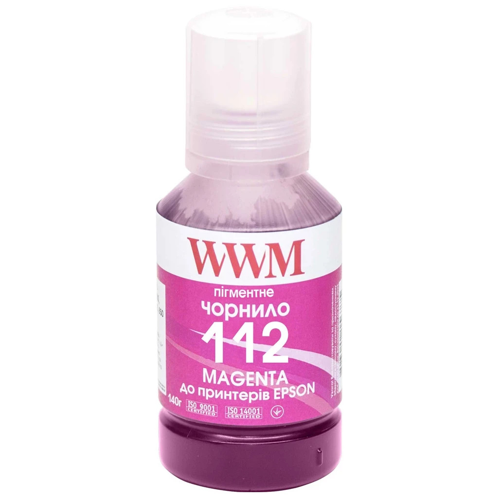 Чорнило WWM Epson L11160/6490 №112 140г Magenta pigmented (E112MP) - зображення 1