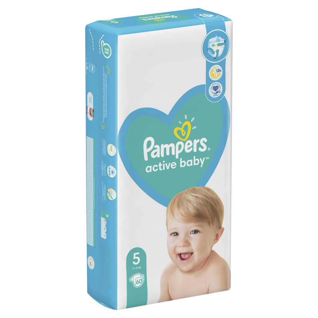 Підгузки Pampers Active Baby Junior Розмір 5 (11-16 кг), 60 шт. (8001090948410) - зображення 3