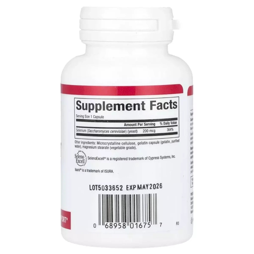 Мінерали Natural Factors Селен, 200 мг, SelenoExcell, Selenium, 90 капсул (NFS-01675) - зображення 2