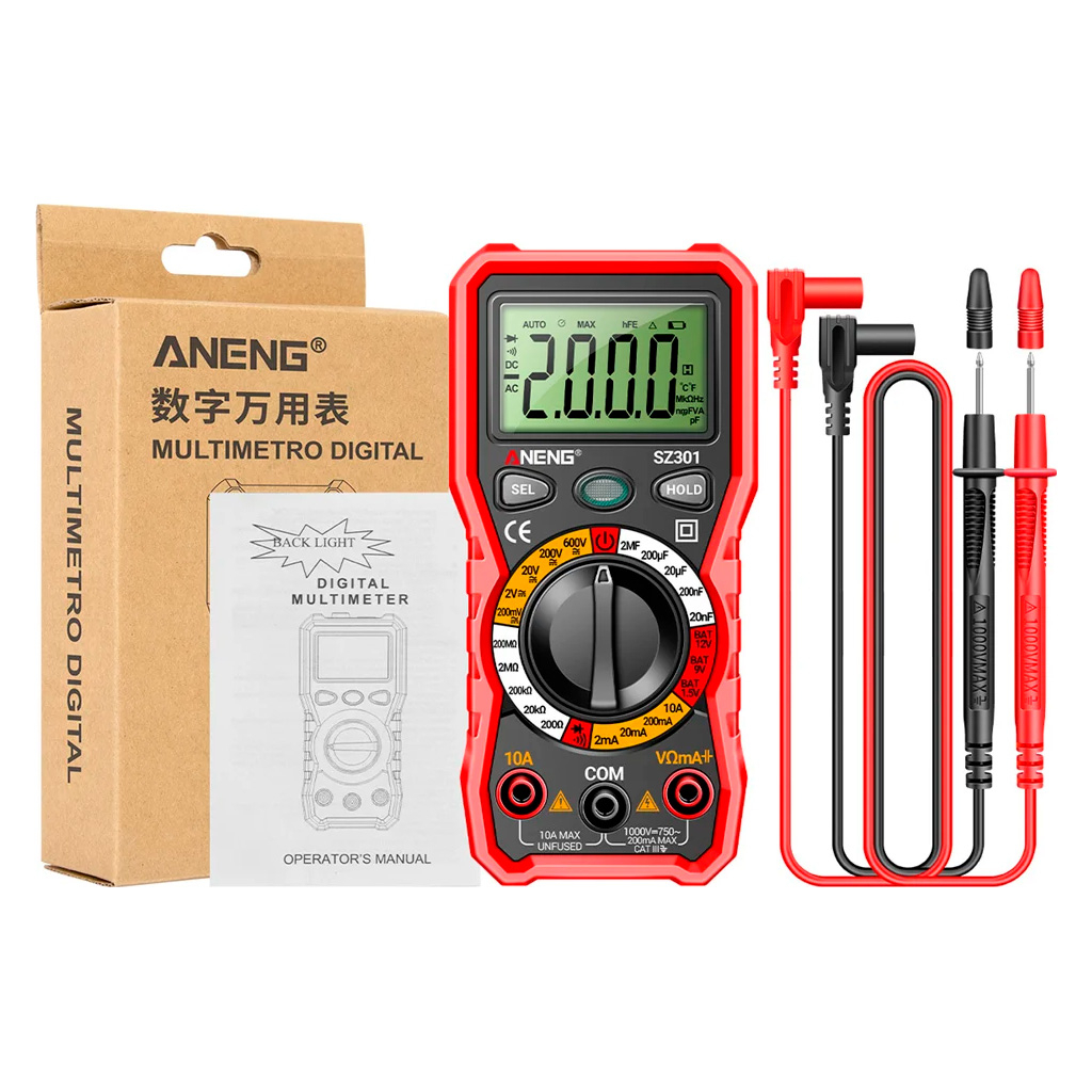Цифровий мультиметр ANENG SZ301, V, A, R, C (SZ301) - зображення 3