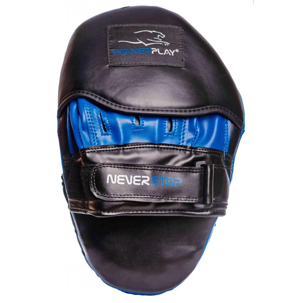 Лапи боксерські PowerPlay 3051 PU Black/Blue (PP_3051_Blue) - изображение 3
