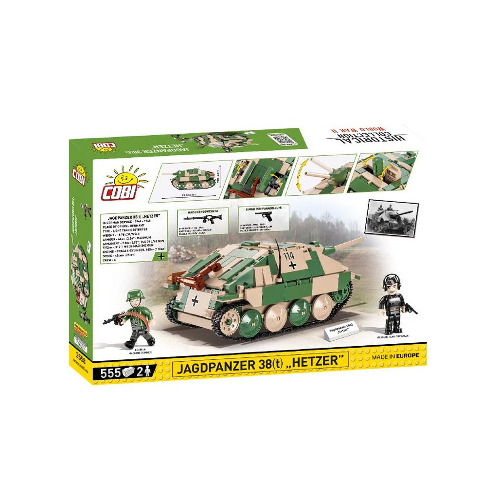 Конструктор Cobi Друга Світова Війна САУ Хетцер, 555 деталей (COBI-2558) - зображення 6