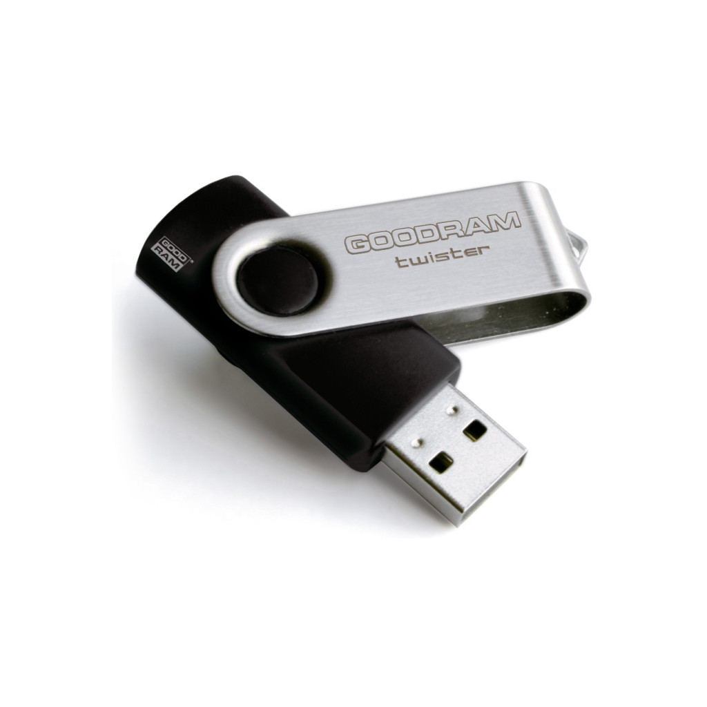 USB флеш накопичувач Goodram 16GB Twister Black USB 2.0 (UTS2-0160K0R11) - зображення 1