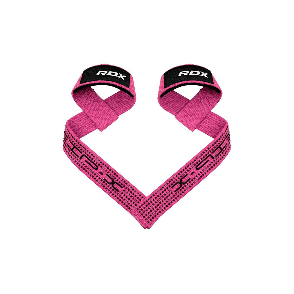 Кистьові лямки RDX S4 Gym Cotton Gel Straps Pink Plus (WAC-S4P+) - зображення 1